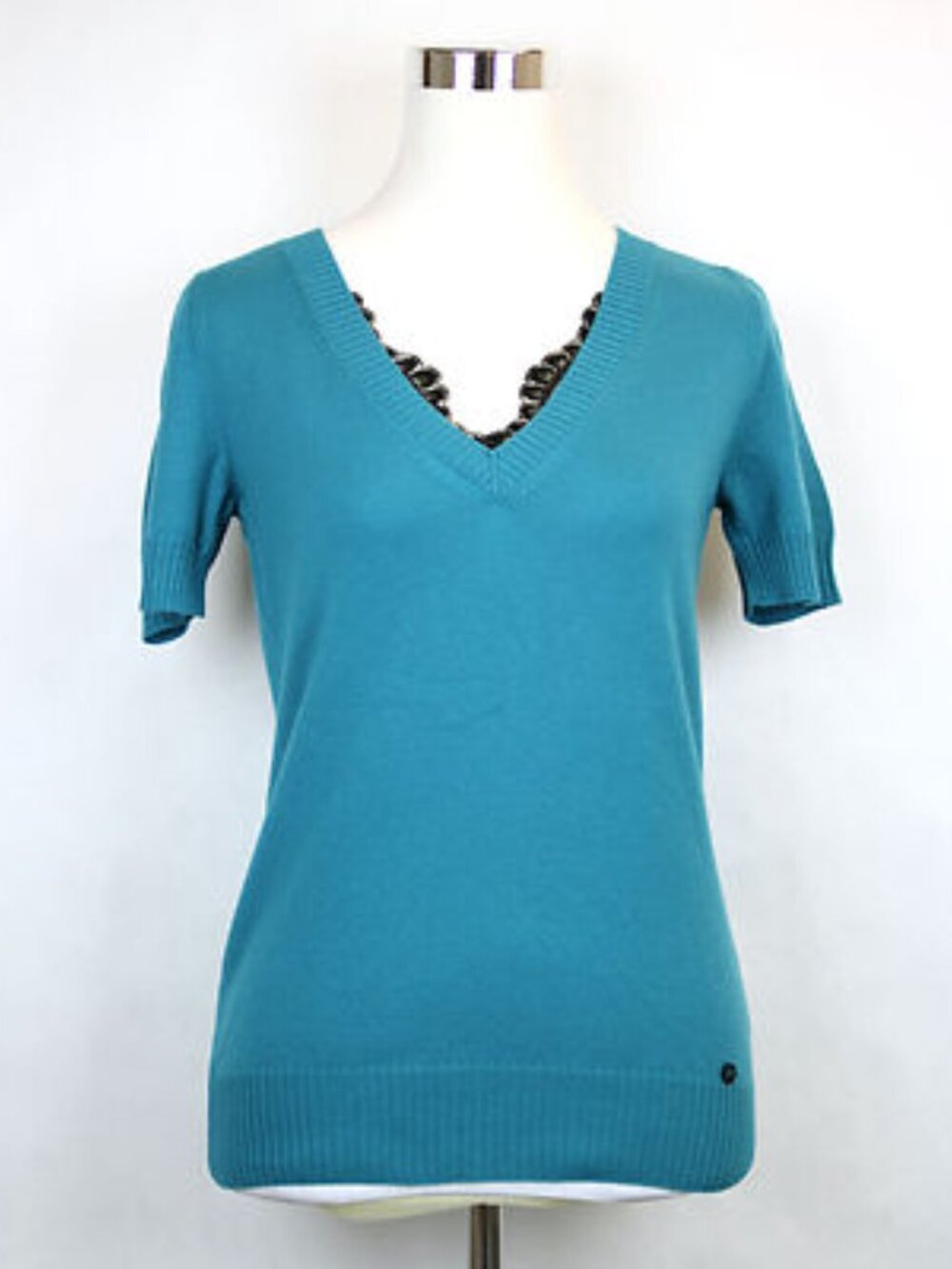 AUTHENTIC Gucci Womens V-Neck Sweater Top Lace CASHMERE SIZE SMALL